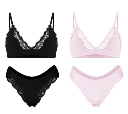 Curvehaus Lace Sleep Bra and Panty Set