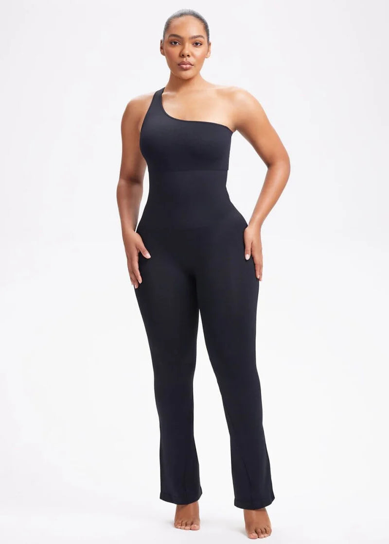 Curvehaus One Shoulder Shaping Jumpsuit