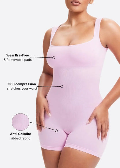 Curvehaus Active Square Neck Romper