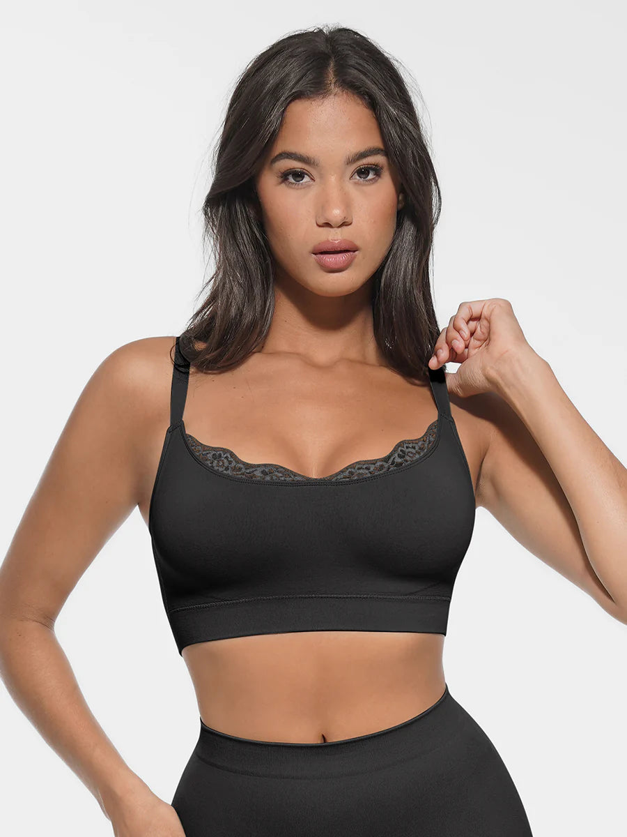 Curvehaus Seamless Lace trim Shaping Bra