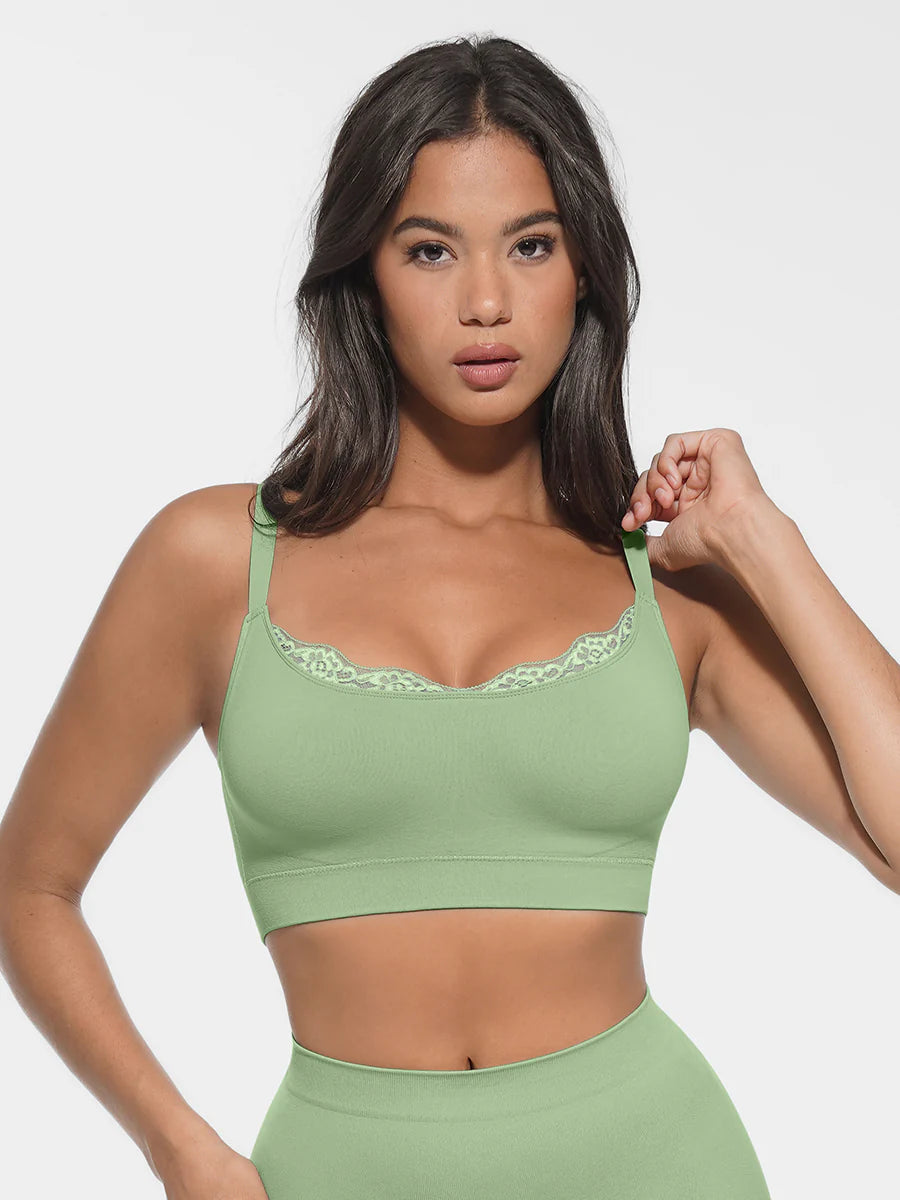 Curvehaus Seamless Lace trim Shaping Bra