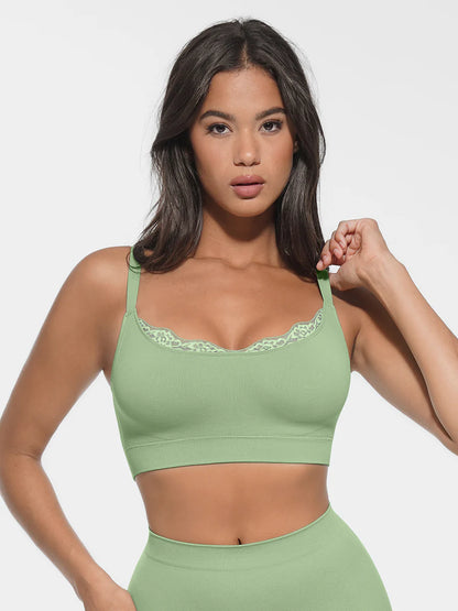 Curvehaus Seamless Lace trim Shaping Bra