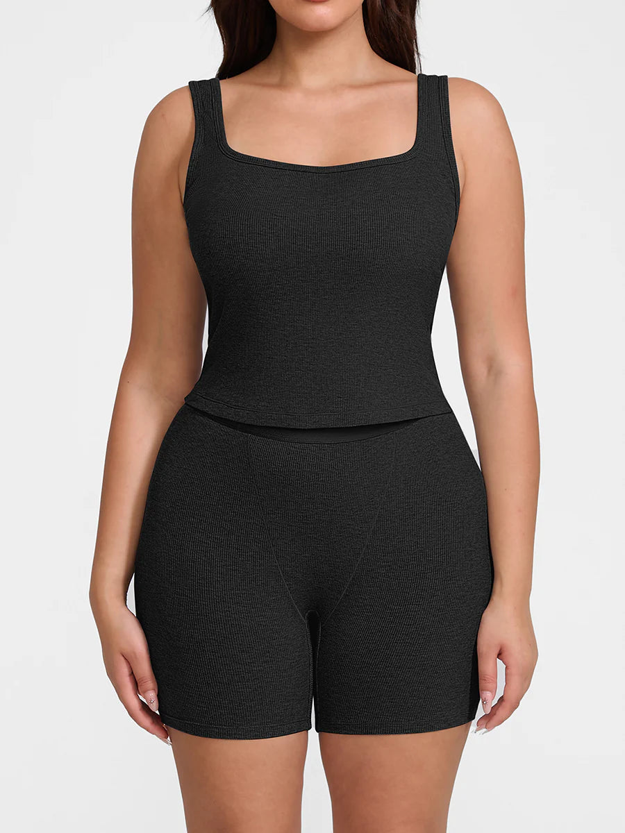Curvehaus Modal Ribbed Wide Strap Tank Top