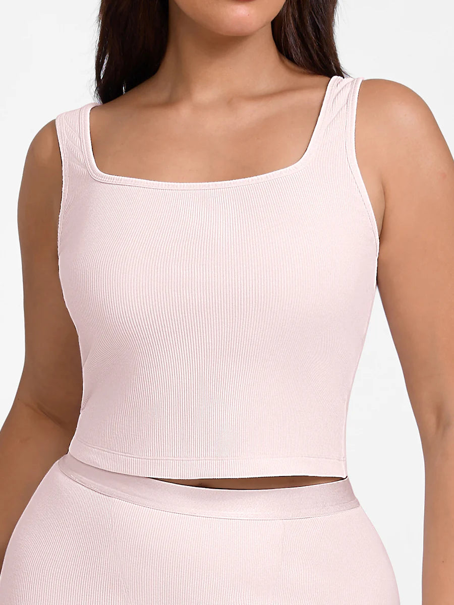 Curvehaus Modal Ribbed Wide Strap Tank Top