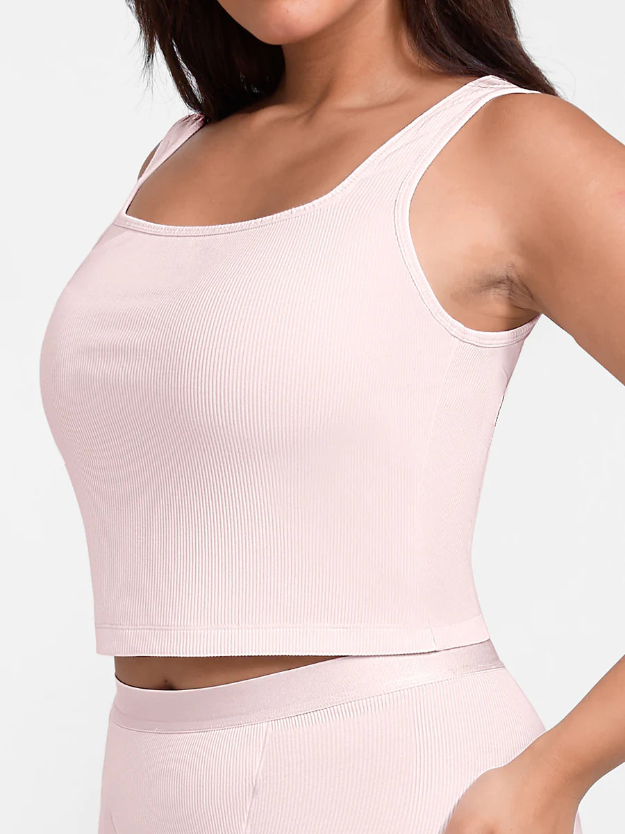 Curvehaus Modal Ribbed Wide Strap Tank Top