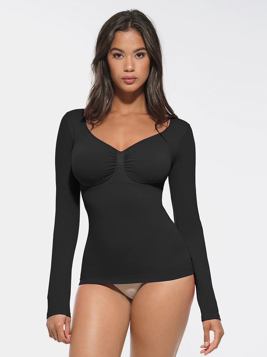 Curvehaus Power Contour Bust Support Shaping Long Sleeve Top