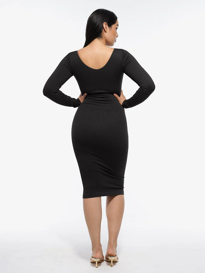 Curvehaus Seamless Sculpt Long Sleeve Midi Dress