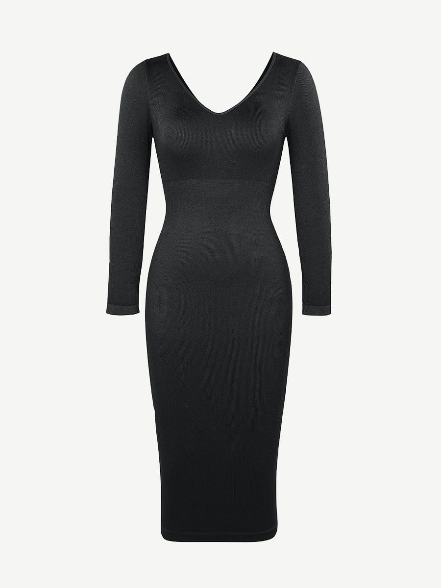 Curvehaus Seamless Sculpt Long Sleeve Midi Dress