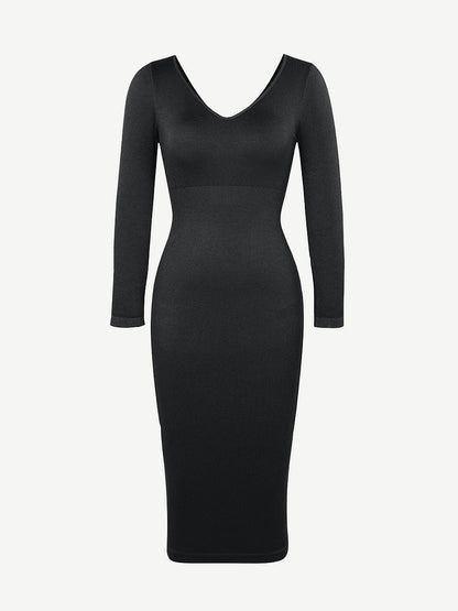 Curvehaus Seamless Sculpt Long Sleeve Midi Dress