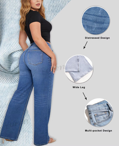 Curvehaus PeachLift™ Mid- Low rise jeans