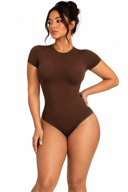 Curvehaus Ultra Soft Crew Neck Short Sleeve Bodysuit
